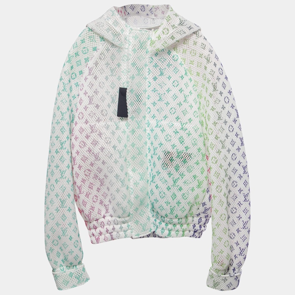 Louis Vuitton White Monogram Gradient Mesh Jacket